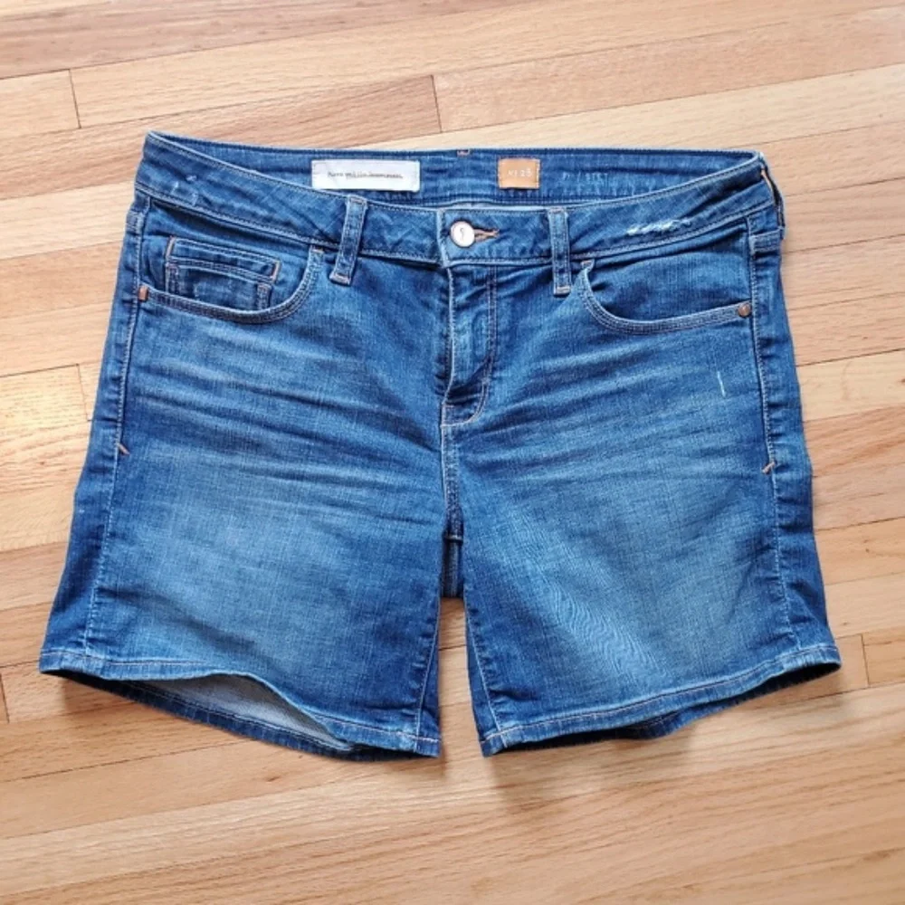 Anthropologie Roll Up Denim Shorts sz 28 - Picture 6 of 6